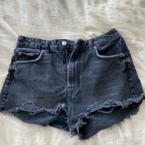 Zara black jean shorts
